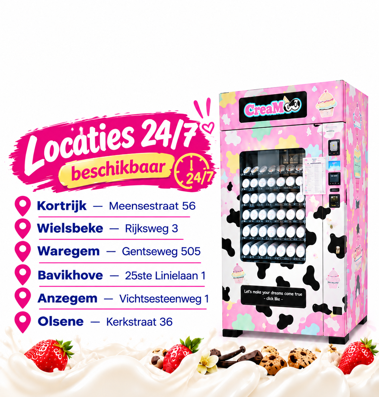 Locaties ijsautomaten Creamoo